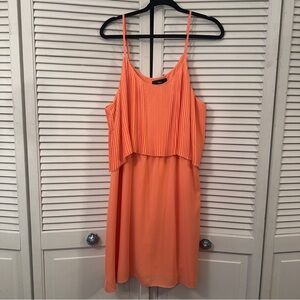 Mossimo Orange Pleated mini Dress
